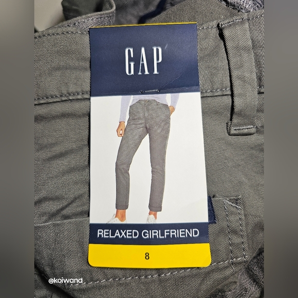 Gap Women's Relaxed Girlfriend Cuffed Twill Pant Size 8 - Picture 16 of 17